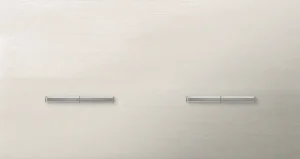Basalte Chopin: Chopin - 2-gang horizontal - brushed nickel - dual levers & dual levers chrome without LED