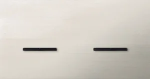 Basalte Chopin: Chopin - 2-gang horizontal - brushed nickel - dual levers & dual levers black without LED