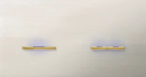 Basalte Chopin: Chopin - 2-gang horizontal - brushed nickel - single lever & dual levers gold with LED