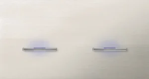Basalte Chopin: Chopin - 2-gang horizontal - brushed nickel - single lever & single lever chrome with LED