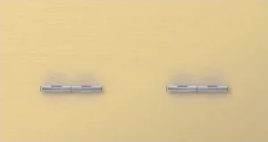 Basalte Chopin: Chopin - 2-gang horizontal - brushed brass - dual levers & dual levers chrome with LED