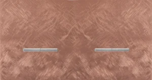 Basalte Chopin: Chopin - 2-gang horizontal - fer forgé rosé - dual levers & dual levers chrome without LED