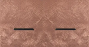 Basalte Chopin: Chopin - 2-gang horizontal - fer forgé rosé - dual levers & single lever black without LED