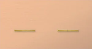 Basalte Chopin: Chopin - 2-gang horizontal - rosé - single lever & dual levers gold without LED