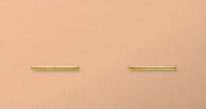 Basalte Chopin: Chopin - 2-gang horizontal - rosé - dual levers & single lever gold without LED