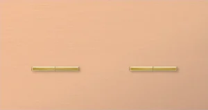 Basalte Chopin: Chopin - 2-gang horizontal - rosé - dual levers & dual levers gold without LED