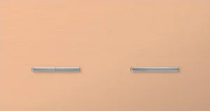 Basalte Chopin: Chopin - 2-gang horizontal - rosé - dual levers & single lever chrome without LED
