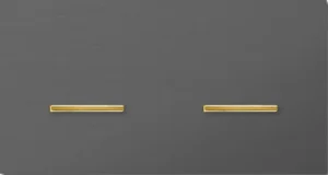Basalte Chopin: Chopin - 2-gang horizontal - brushed volcanic grey - single lever & single lever gold without LED