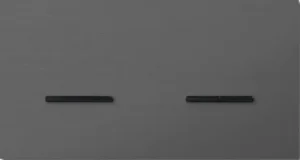 Basalte Chopin: Chopin - 2-gang horizontal - brushed volcanic grey - single lever & dual levers black without LED