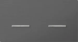 Basalte Chopin: Chopin - 2-gang horizontal - brushed volcanic grey - dual levers & single lever chrome without LED