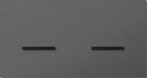 Basalte Chopin: Chopin - 2-gang horizontal - brushed volcanic grey - dual levers & dual levers black without LED