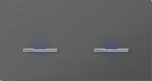 Basalte Chopin: Chopin - 2-gang horizontal - brushed volcanic grey - single lever & single lever chrome with LED