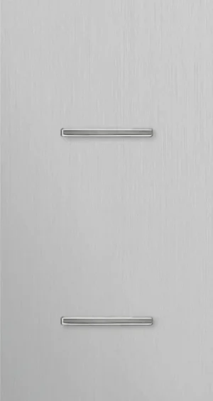 Basalte Chopin: Chopin - 2-gang vertical - brushed aluminium - single lever & single lever chrome without LED