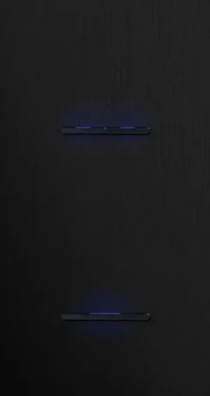 Basalte Chopin: Chopin - 2-gang vertical - brushed black - dual levers & single lever black with LED