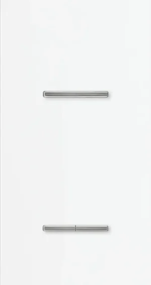 Basalte Chopin: Chopin - 2-gang vertical - satin white - single lever & dual levers chrome without LED