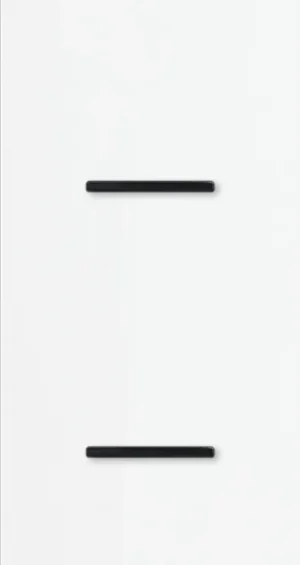 Basalte Chopin: Chopin - 2-gang vertical - satin white - single lever & single lever black without LED