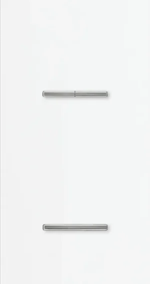 Basalte Chopin: Chopin - 2-gang vertical - satin white - dual levers & single lever chrome without LED