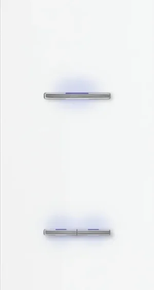 Basalte Chopin: Chopin - 2-gang vertical - satin white - single lever & dual levers chrome with LED