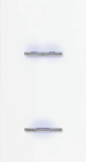 Basalte Chopin: Chopin - 2-gang vertical - satin white - dual levers & single lever chrome with LED