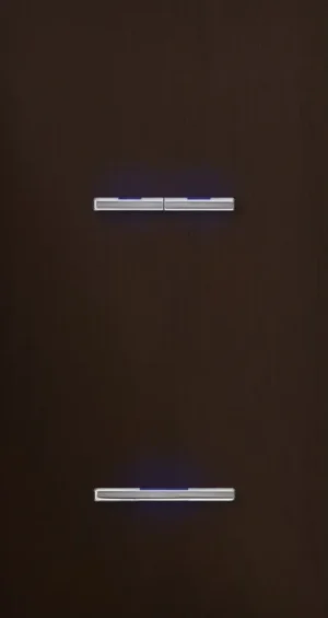 Basalte Chopin: Chopin - 2-gang vertical - bronze - dual levers & single lever chrome with LED