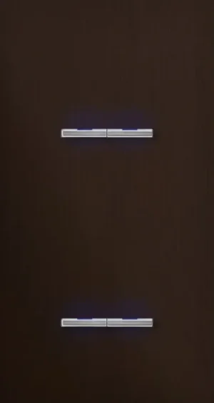 Basalte Chopin: Chopin - 2-gang vertical - bronze - dual levers & dual levers chrome with LED