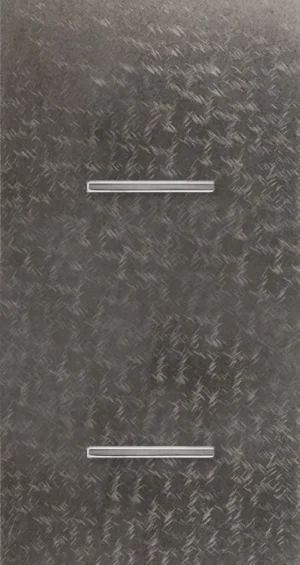 Basalte Chopin: Chopin - 2-gang vertical - fer forgé grey - single lever & single lever chrome without LED