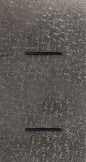 Basalte Chopin: Chopin - 2-gang vertical - fer forgé grey - single lever & single lever black without LED