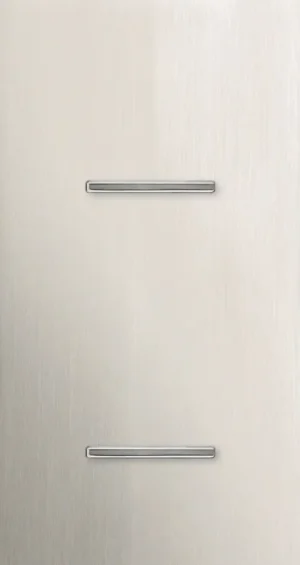 Basalte Chopin: Chopin - 2-gang vertical - brushed nickel - single lever & single lever chrome without LED