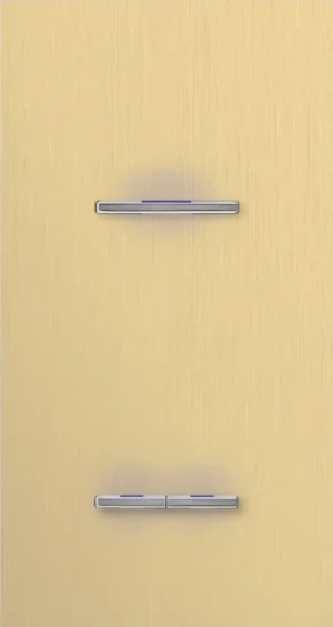 Basalte Chopin: Chopin - 2-gang vertical - brushed brass - single lever & dual levers chrome with LED