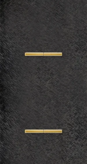 Basalte Chopin: Chopin - 2-gang vertical - fer forgé gunmetal - dual levers & dual levers gold without LED