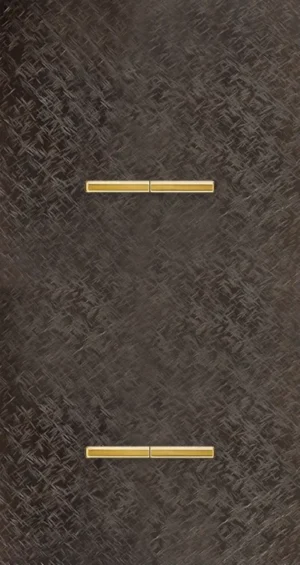 Basalte Chopin: Chopin - 2-gang vertical - fer forgé bronze - dual levers & dual levers gold without LED