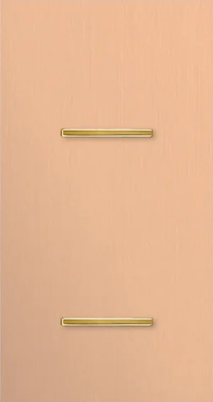 Basalte Chopin: Chopin - 2-gang vertical - rosé - single lever & single lever gold without LED
