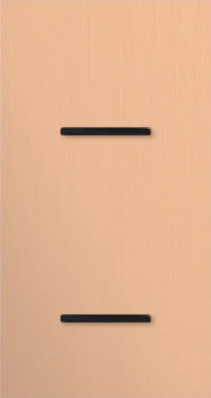 Basalte Chopin: Chopin - 2-gang vertical - rosé - single lever & single lever black without LED