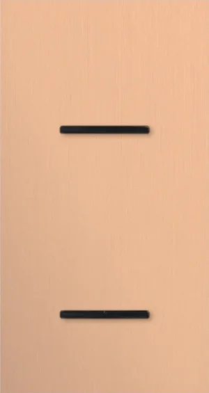 Basalte Chopin: Chopin - 2-gang vertical - rosé - single lever & dual levers black without LED