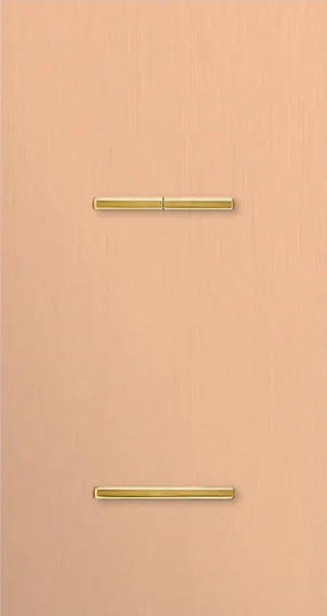 Basalte Chopin: Chopin - 2-gang vertical - rosé - dual levers & single lever gold without LED
