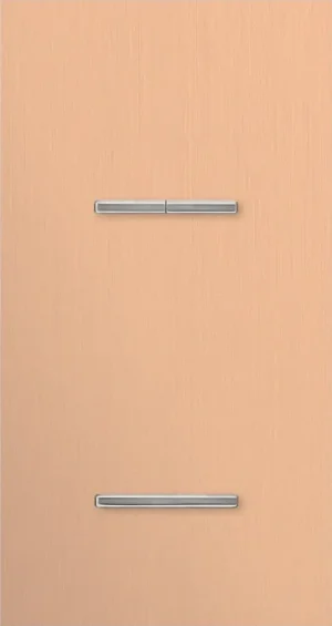 Basalte Chopin: Chopin - 2-gang vertical - rosé - dual levers & single lever chrome without LED