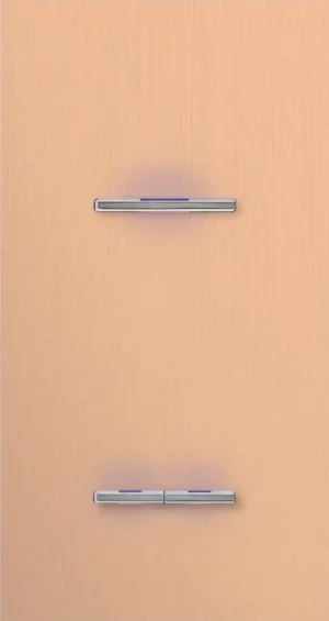 Basalte Chopin: Chopin - 2-gang vertical - rosé - single lever & dual levers chrome with LED
