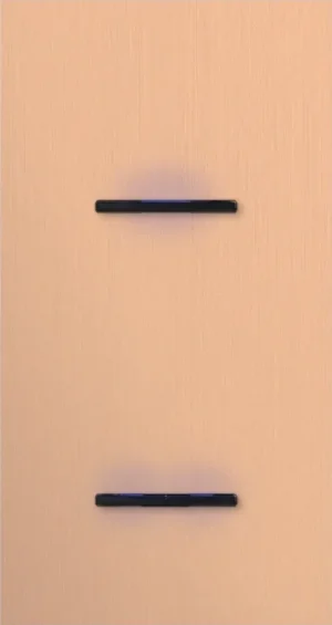 Basalte Chopin: Chopin - 2-gang vertical - rosé - single lever & dual levers black with LED