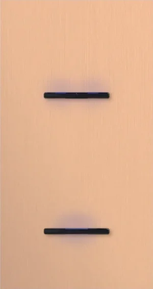 Basalte Chopin: Chopin - 2-gang vertical - rosé - dual levers & single lever black with LED