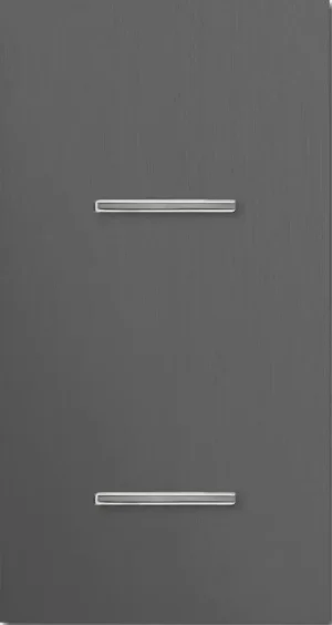 Basalte Chopin: Chopin - 2-gang vertical - brushed volcanic grey - single lever & single lever chrome without LED