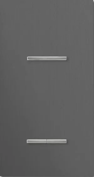 Basalte Chopin: Chopin - 2-gang vertical - brushed volcanic grey - single lever & dual levers chrome without LED
