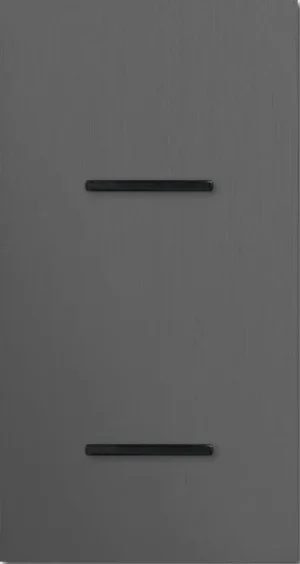 Basalte Chopin: Chopin - 2-gang vertical - brushed volcanic grey - single lever & single lever black without LED