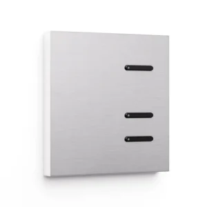 Basalte Matisse: Matisse KNX front - 1 gang - brushed aluminium - 3i buttons - black