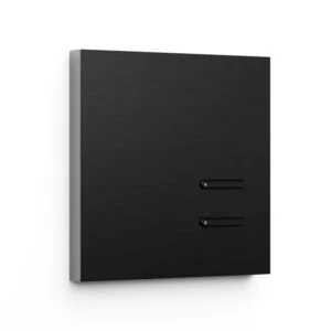 Basalte Matisse: Matisse KNX front - 1-gang - brushed black - 2 buttons - black