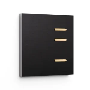 Basalte Matisse: Matisse KNX front - 1-gang - brushed black - 3 buttons - gold