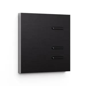 Basalte Matisse: Matisse KNX front - 1 gang - brushed black - 3i buttons - black