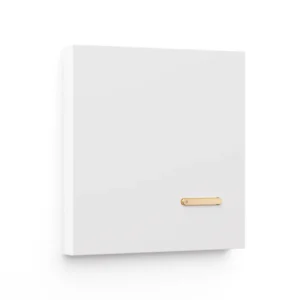 Basalte Matisse: Matisse KNX front - 1-gang - satin white - 1 button - gold