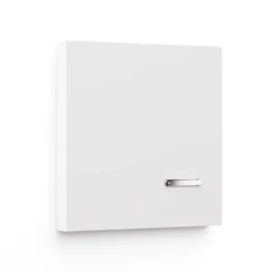 Basalte Matisse: Matisse KNX front - 1-gang - satin white - 1 button - chrome