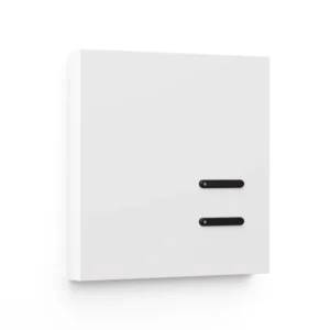 Basalte Matisse: Matisse KNX front - 1-gang - satin white - 2 buttons - black