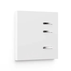 Basalte Matisse: Matisse KNX front - 1-gang - satin white - 3 buttons - chrome